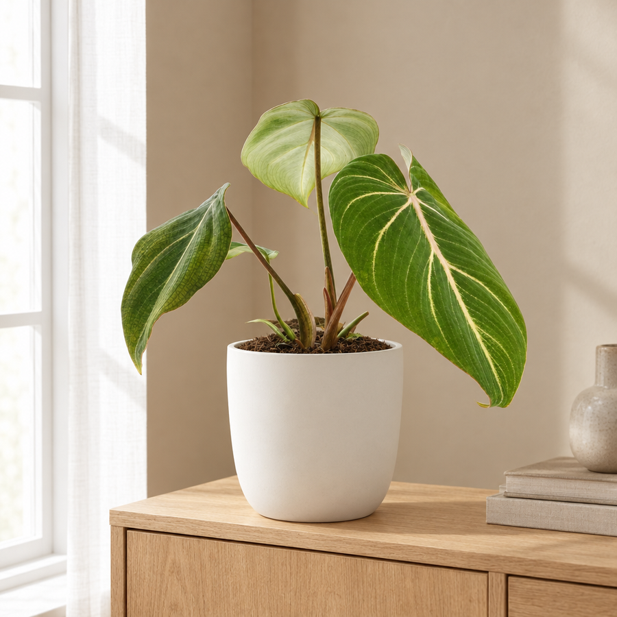 Philodendron Selloum Atom in een sfeervolle, lichte woonkamer