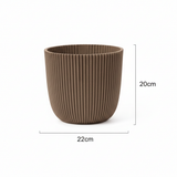 Capi Pot Nature Groove Made With Warm Taupe  - D22cm
