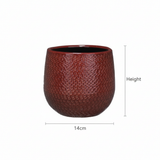 Pot Gabriel rond bordeaux D14