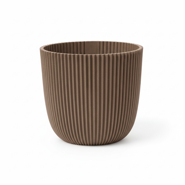 Capi Pot Nature Groove Made With Warm Taupe  - D17cm