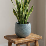Pot Gabriel rond blauw D14