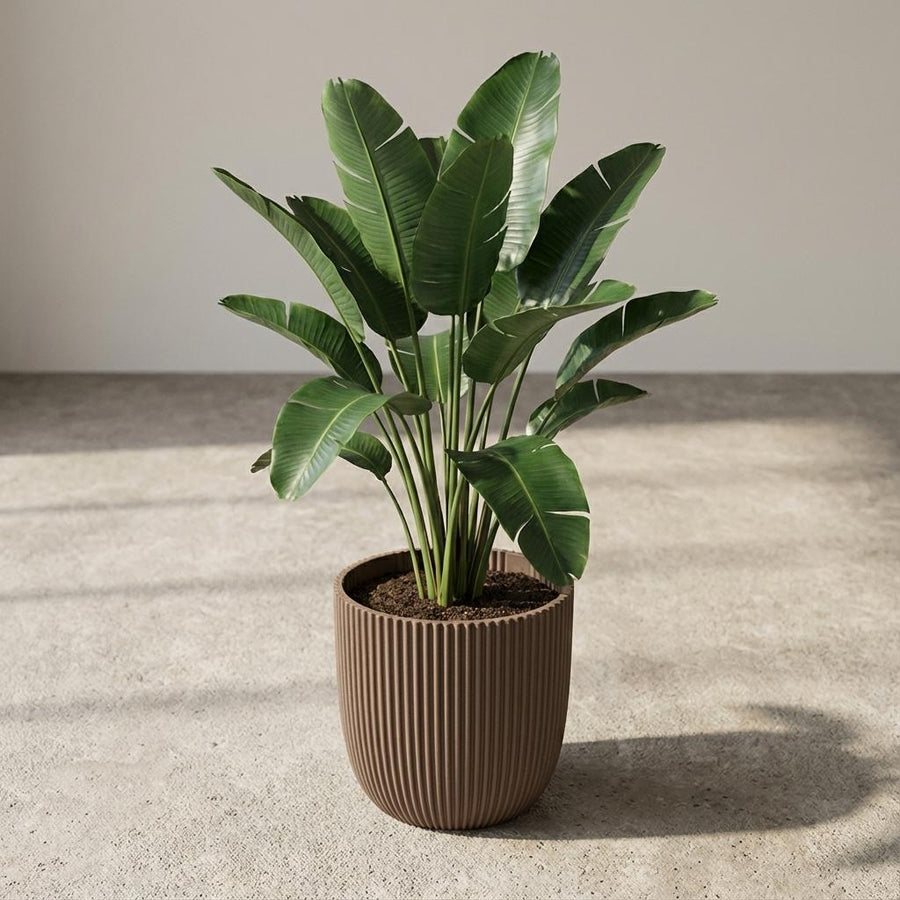 Capi Pot Nature Groove Made With Warm Taupe  - D17cm