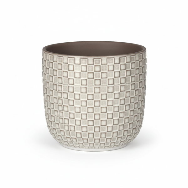 Pot relief wit D13,5