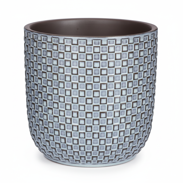 Mini pot relief blauw D7