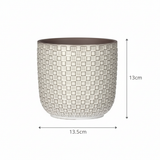 Pot relief wit D13,5