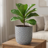 Mini pot relief blauw D7
