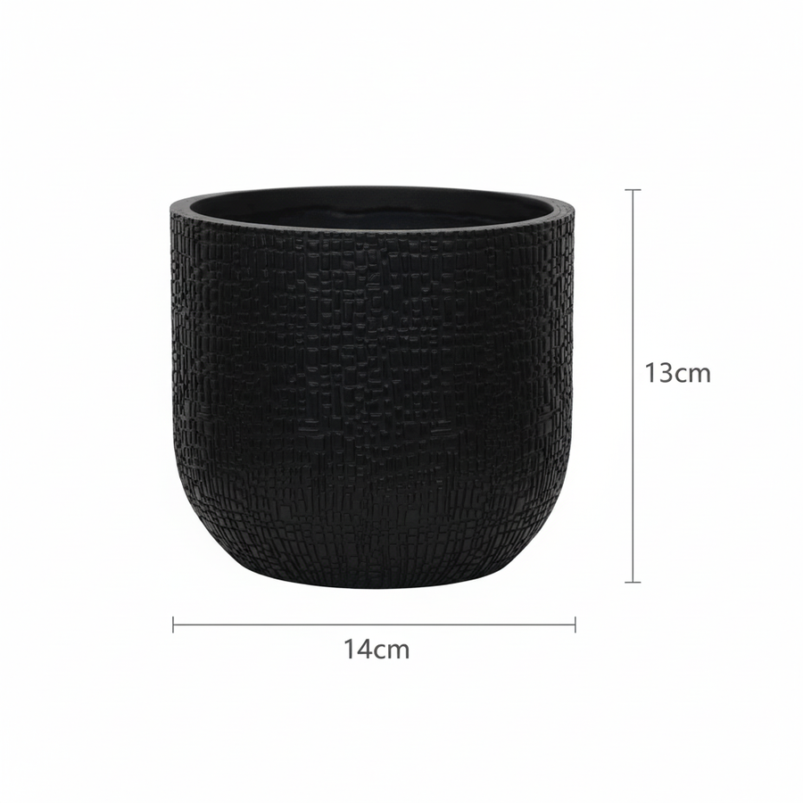Capi Nature Skin Pot Bol Antraciet - D14cm - H13cm