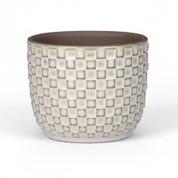 Mini pot relief wit D7