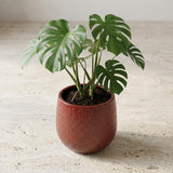 Pot Gabriel rond bordeaux D14