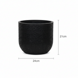 Capi Nature Skin Pot Bol Antraciet - D24cm - H21cm
