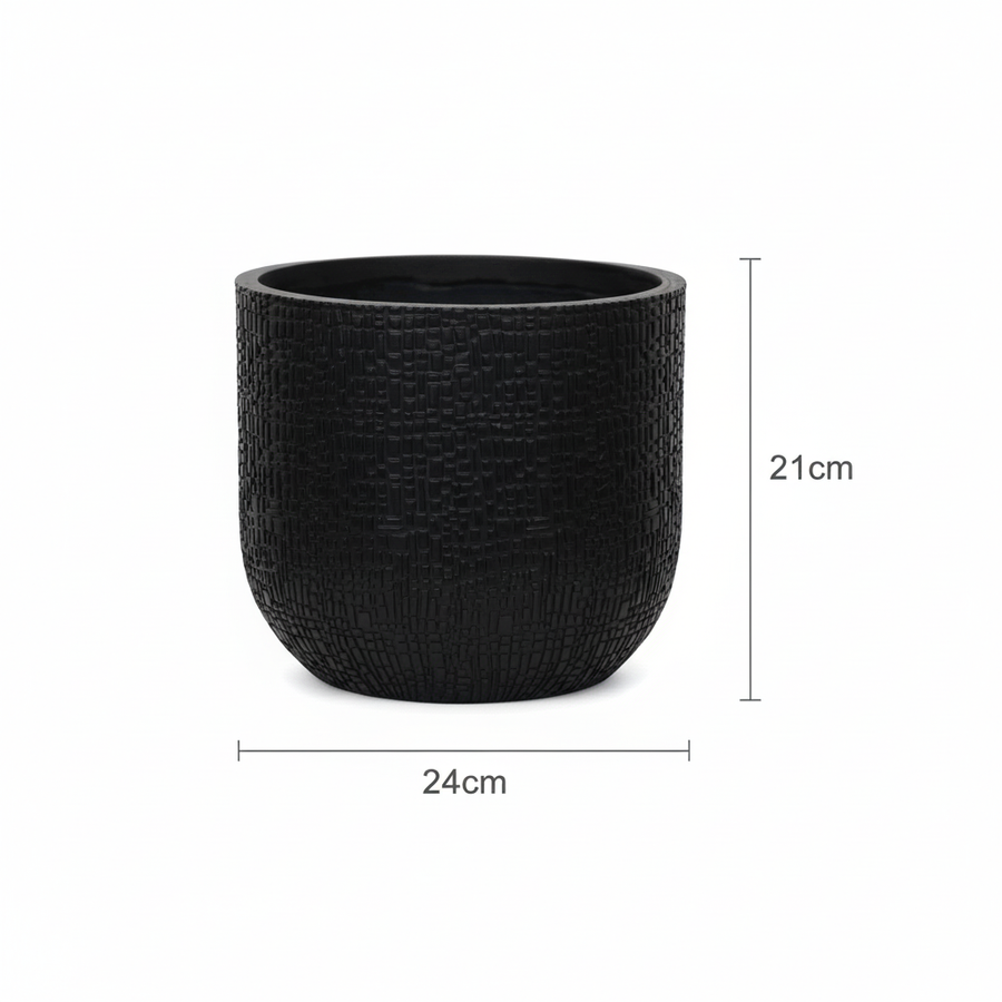 Capi Nature Skin Pot Bol Antraciet - D24cm - H21cm