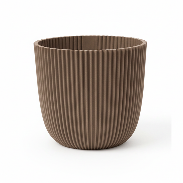 Capi Pot Nature Groove Made With Warm Taupe  - D25cm